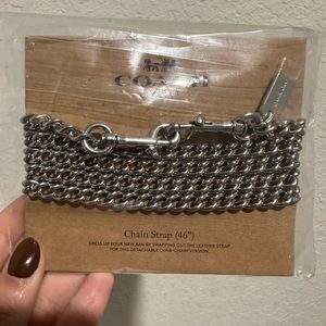 COACH SILVER 46" Shoulder Crossbody CURB BAG CHAIN replacement ACCESSORY STRAP